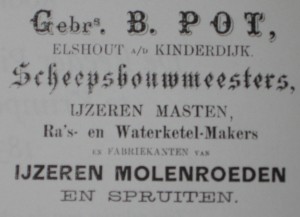 advertentie scheepswerf Gebroeders Pot