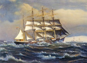 Geertruida Gerarda naar een schilderij van de scheepsschilder C.A.de Vries